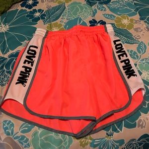 Victoria’s Secret pink track shorts